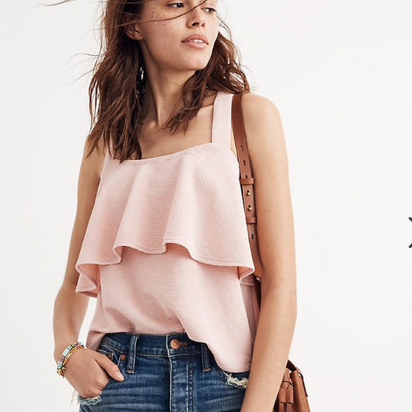 Madewell-Texture & Thread Tiered Tank Top - Picture 2 of 7